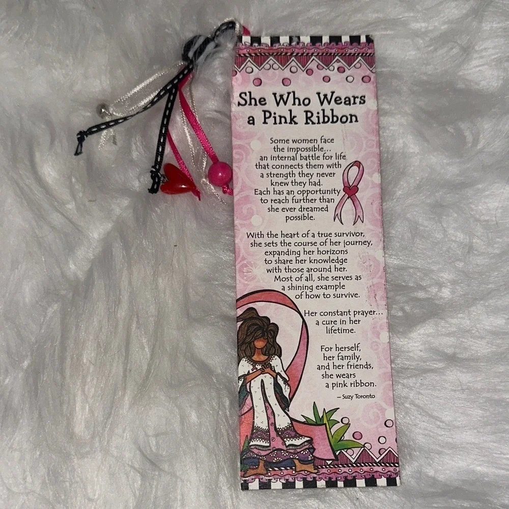 Suzy Toronto Pink Ribbon Breast Cancer Awareness Bookmark Blue Mountain Arts